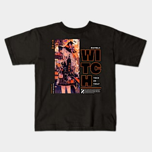 Anime Pumpkin Witch Kids T-Shirt